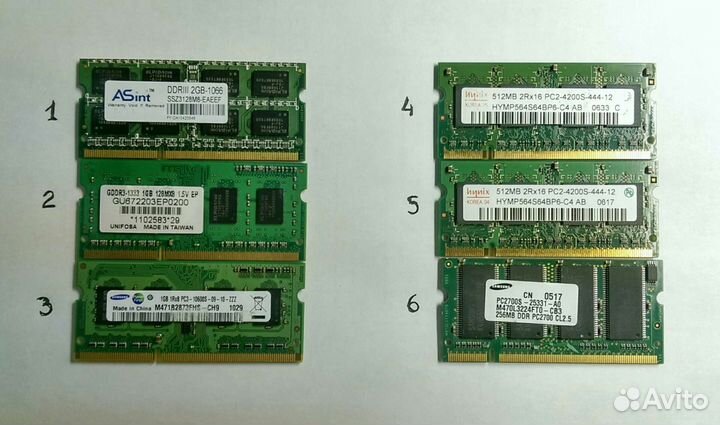 Оперативная память SO dimm DDR3,DDR2
