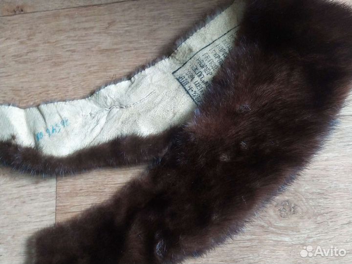 Мех чернобурка лиса, воротник, норка