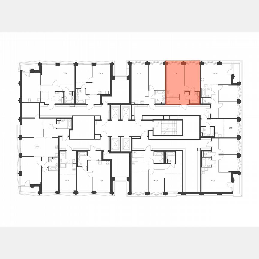 1-к. квартира, 41,8 м², 4/31 эт.