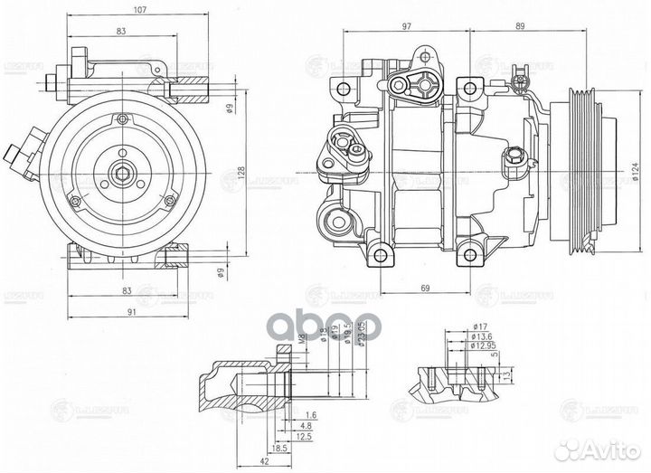 Компрессор кондиционера для а/м Hyundai Sonata