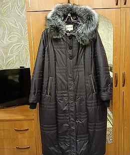 Пальто женское зимнее на синтепоне размер 56 -58