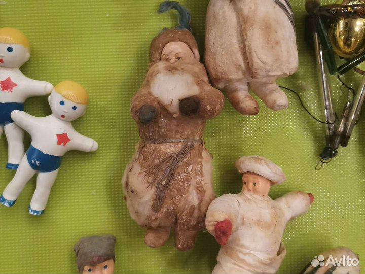Ватные елочные игрушки СССР