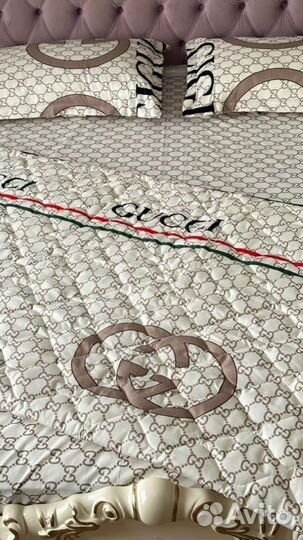 Постельное белье евро постельный комплект gucci