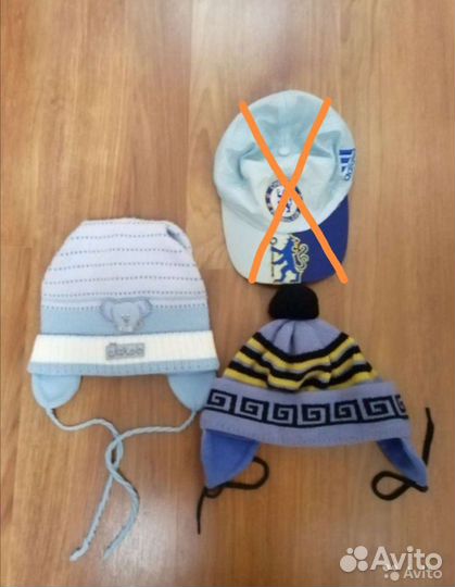 Шапки на 2-9 лет(все сезоны), кепка утепл на 12-14