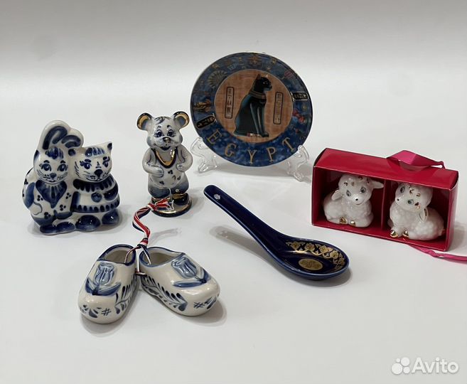 Статуэтки фигурки Гжель