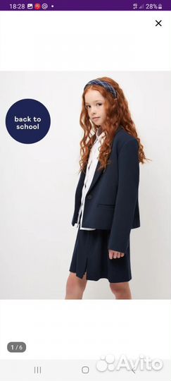 Пиджак школьный для девочки Sela p.158 синий
