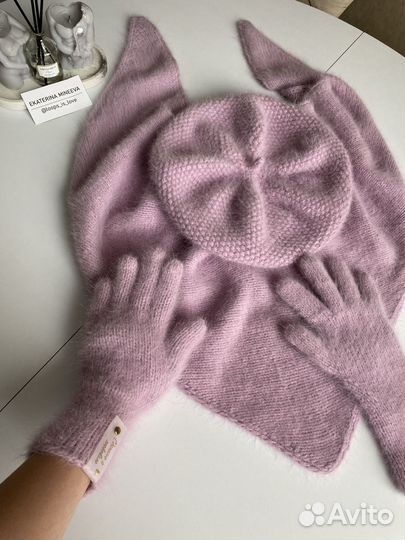 Берет из пуха норки