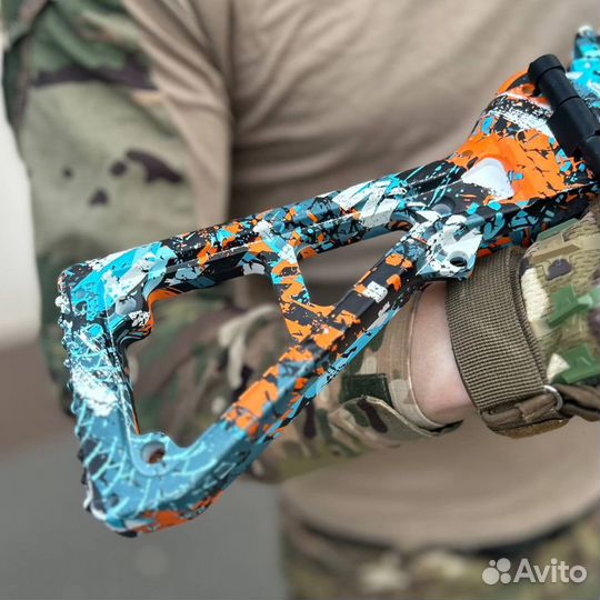 Камуфляжный автомат AKM-74 для игры в Орбизбол