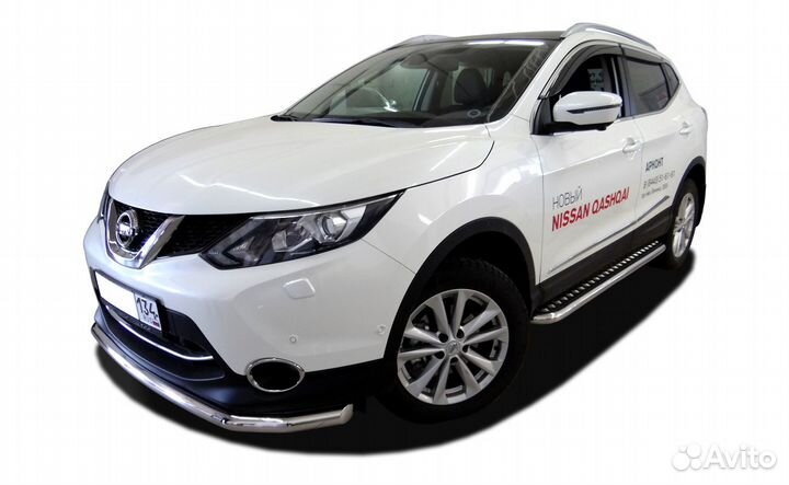 Защита переднего бампера Nissan Qashqai 2015г