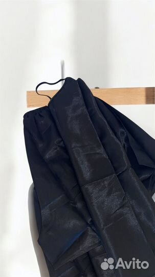 Шелковый черный комплект шорты майка для сна