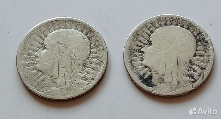 10 злотых 1932 год, серебро