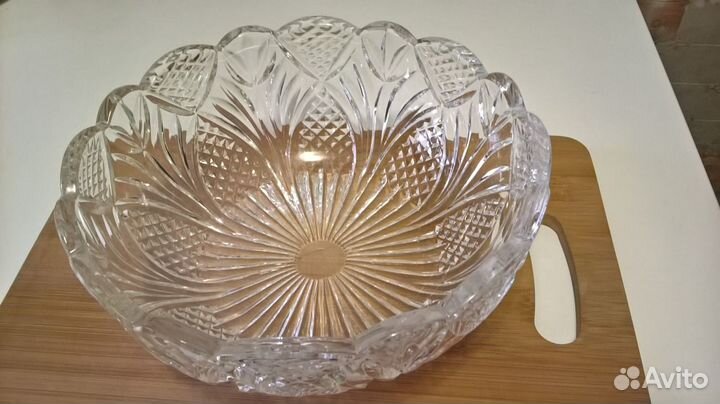 Хрустальный салатник большой
