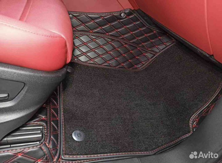 3Д коврики из экокожи porsche cayenne 2021
