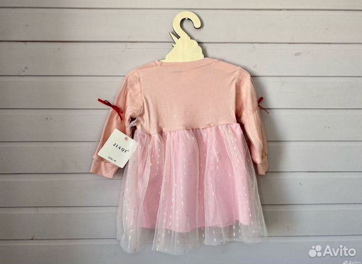 Новогоднее платье для девочки 80 90 новое