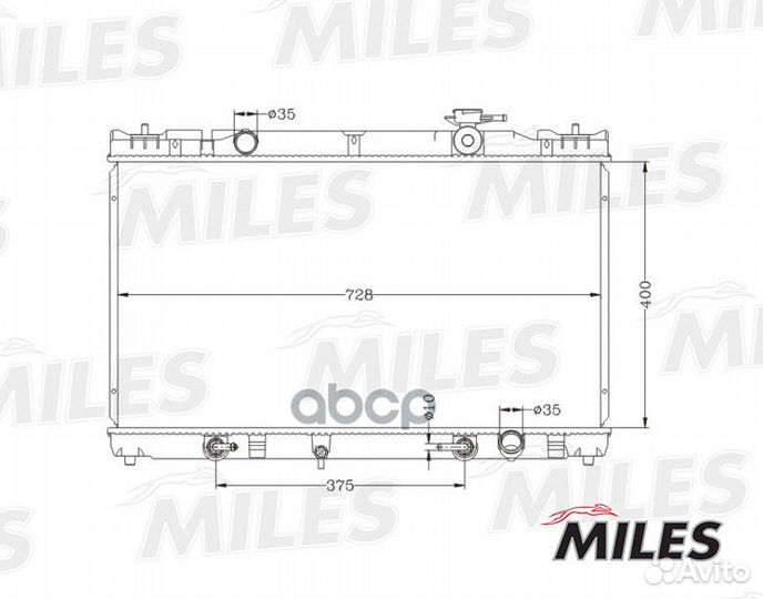 Радиатор toyota camry 2.4 01- acrb051 Miles