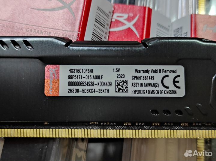 Оперативная память Kingston DDR3 8Гб, 1600 мгц