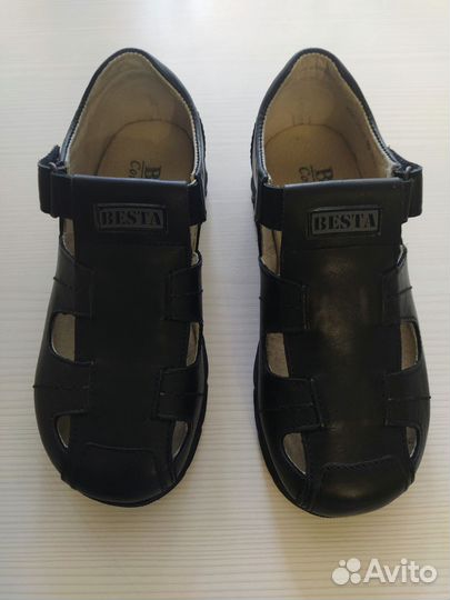 Новые школьные туфли нат.кожа на мальчика,р32