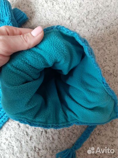 Комплект шапка, шарф, варежки