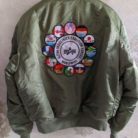 Редкий бомбер Alpha Industries Ma-1 с большим лого