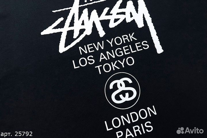 Футболка Stussy coursive M2 Чёрная