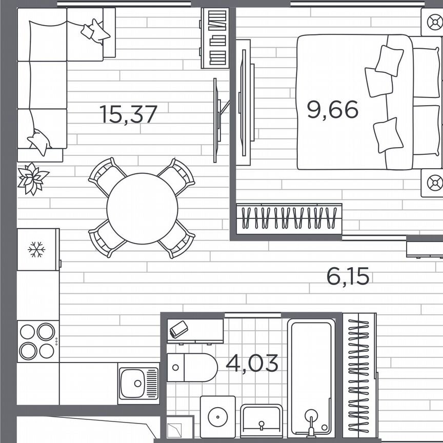 1-к. квартира, 35,2 м², 2/5 эт.