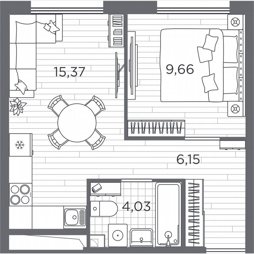 1-к. квартира, 35,2 м², 2/5 эт.
