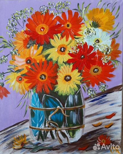 Картина акрилом и маслом