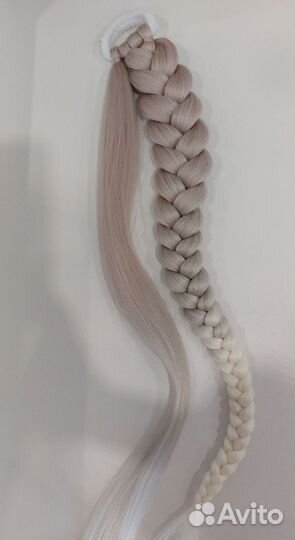 Хвост коса на резинке из канекалона