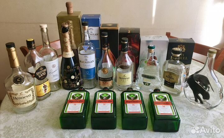 Бутылки от элитных напитков