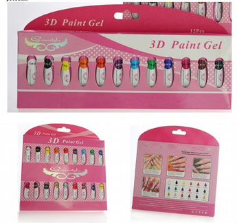 3 Д краски для рисования на ногтях (гелевые краски