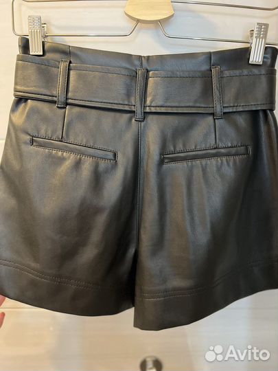Zara шорты кожа