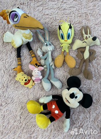 Мягкие игрушки из зарубежных мультфильмов