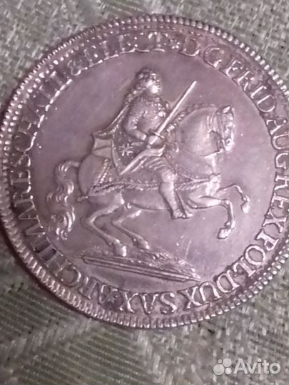 1/2 талера 1741 год,Саксония,AU