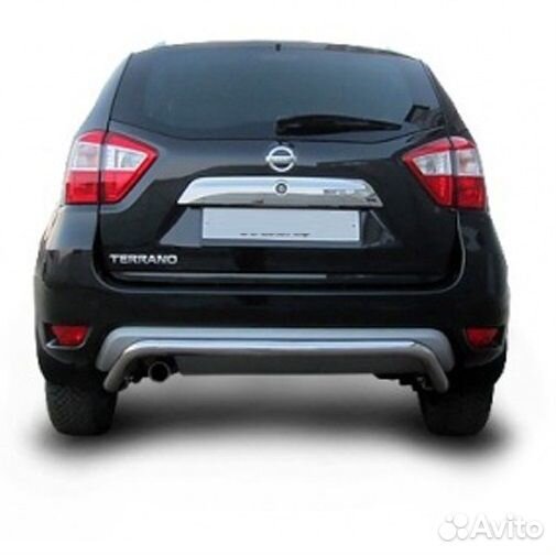 Защита заднего бампера Nissan terrano (2014)