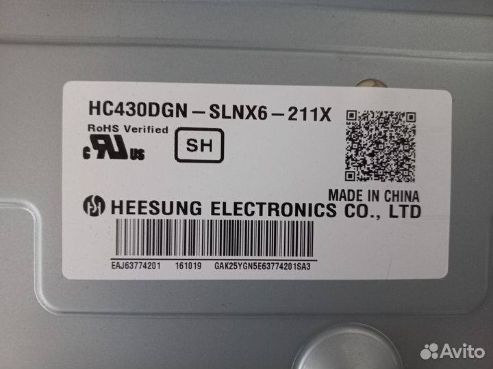 Main EAX66943504 (1.0) EBU63745404 LG 43UH619V