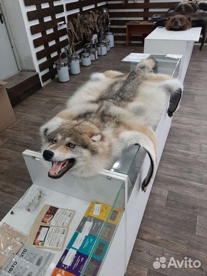 Ковер из шкуры волка