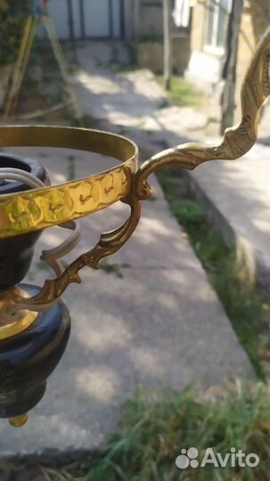 Светильник подвесной стиль лампада винтаж позолота