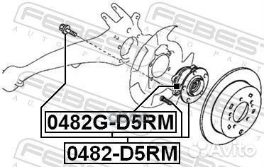 Ступица 0482-D5RM 0482-D5RM Febest