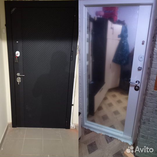 Дверь входная с зеркалом