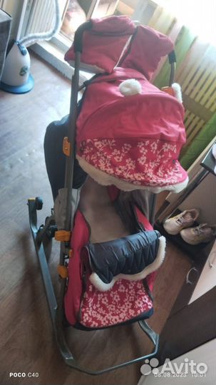 Детские санки коляска ника