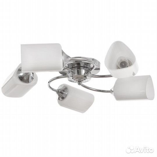 Люстра 'Батист' 5х60Вт Е27 хром 55х55х15см