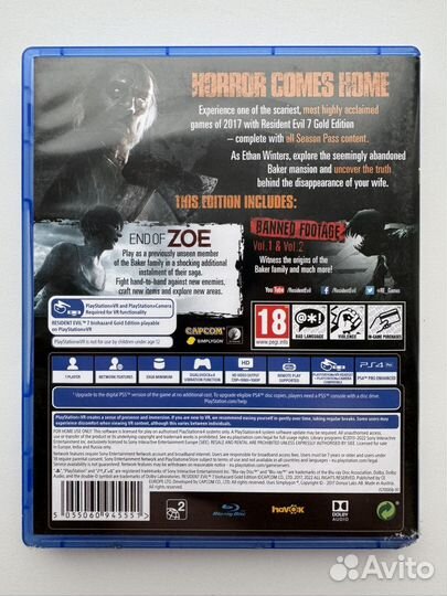 Resident Evil Biohazard для PS4