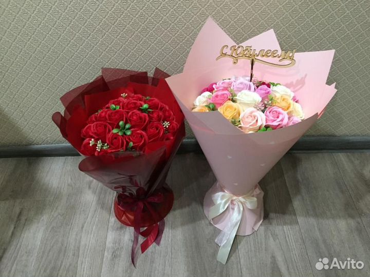 Букет из мыльных роз 25,35,55,101
