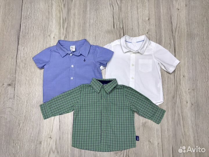 Рубашки для мальчика H&M, 68 см