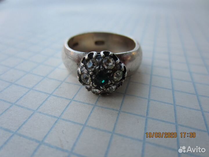 Перстень кольцо серебро