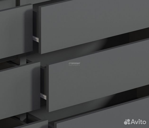 Комод под телевизор серый