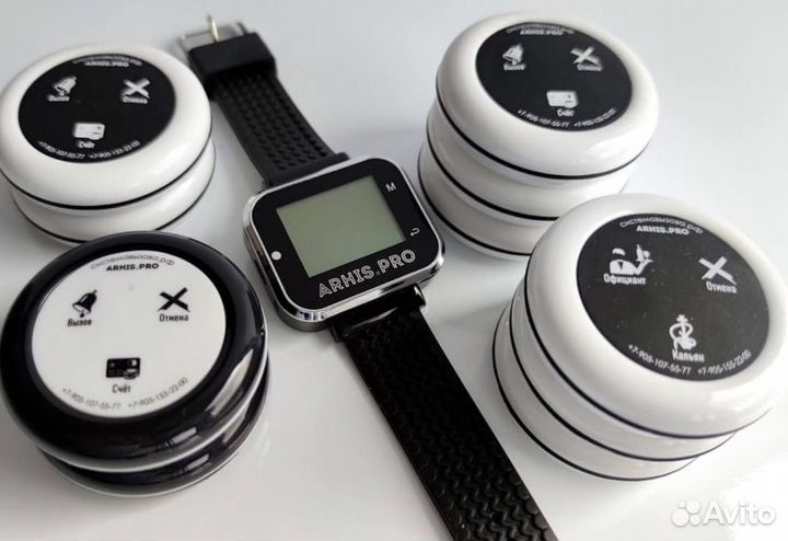 Кнопка вызова персонала, официанта, часы-пейджер