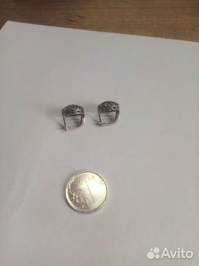 Серьги серебро