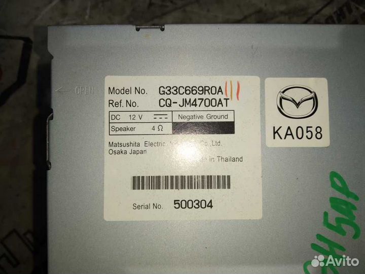 АВТОМАГНИТОЛА mazda atenza GH5AP GH5AS GH5AW GH5FP