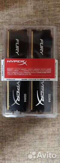 Оперативная память Hyper X fury ddr4 2х4
